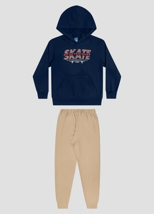 Reirex - Conjunto Blusão Skate e Calça Azul - REIREX
