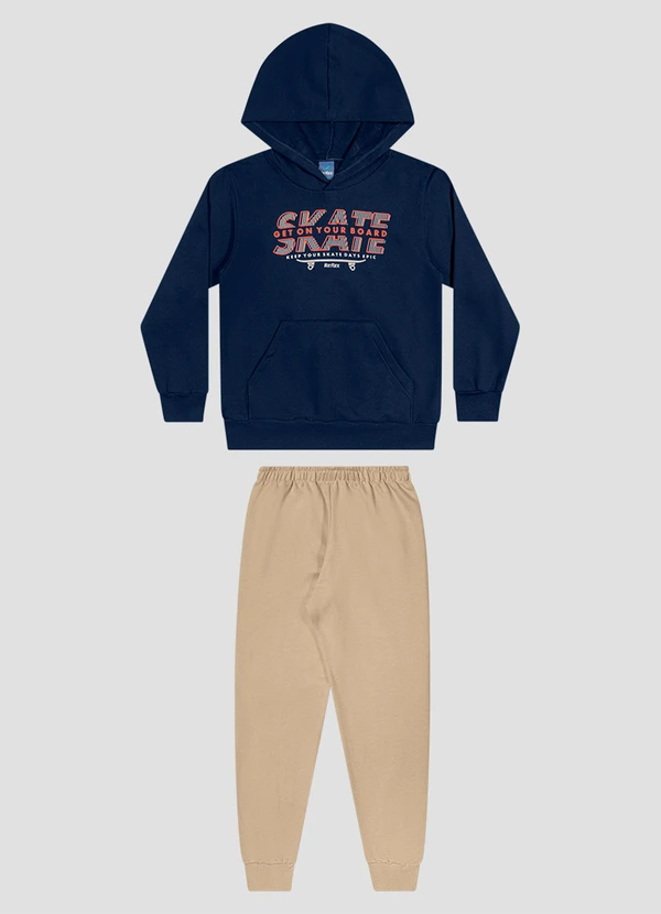 Reirex - Conjunto Blusão Skate e Calça Azul