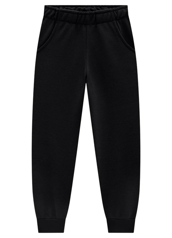 Ioluig - Conjunto Blusão Suede e Calça Malha Tricot Preto 4