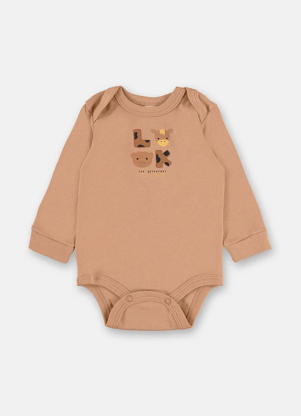 Up Baby - Conjunto Body Calça Bege 2