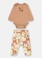 Up Baby - Conjunto Body Calça Bege - variação:  