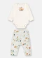 Up Baby - Conjunto Body Calça Bege - variação:  