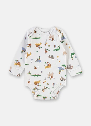 Up Baby - Conjunto Body Calça Suedine Estampado - UP BABY