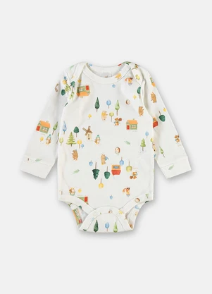 Up Baby - Conjunto Body Calça Suedine Estampado - UP BABY