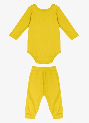 Select - Conjunto Body com Calça Amarelo - SELECT