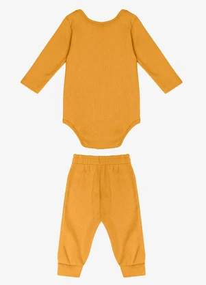 Select - Conjunto Body com Calça Amarelo - SELECT