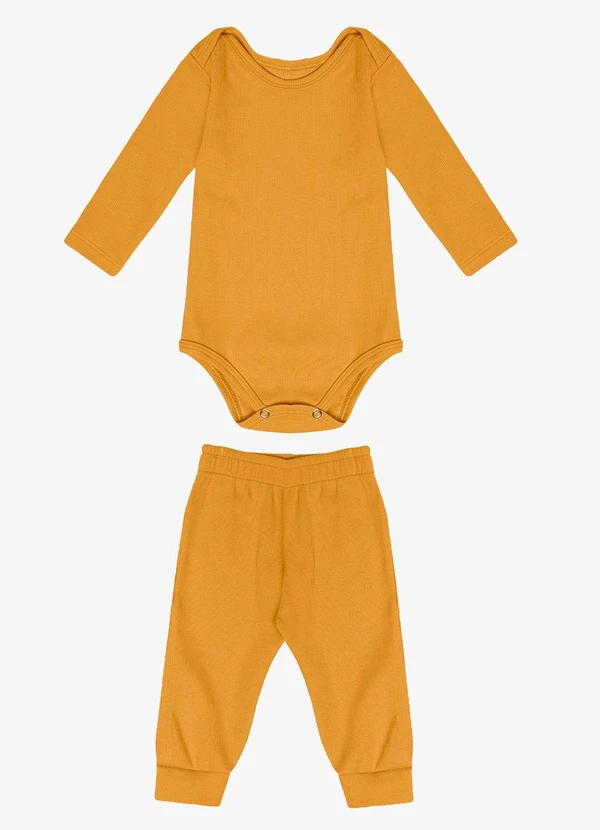 Select - Conjunto Body com Calça Amarelo