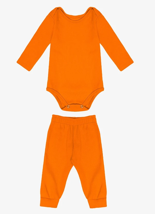 Select - Conjunto Body com Calça Laranja