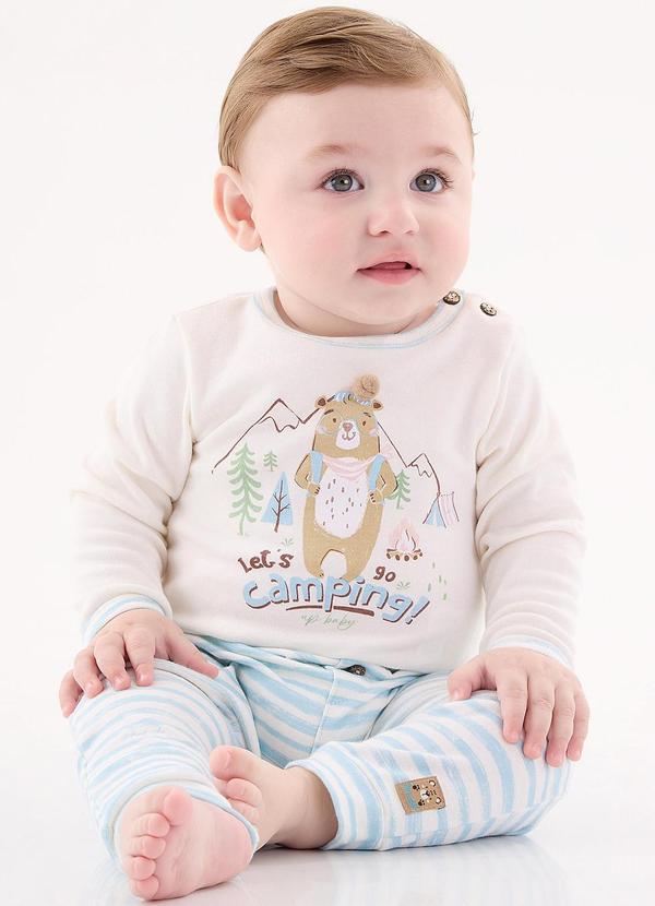 Up Baby - Conjunto Body e Calça Comfy Off White 1