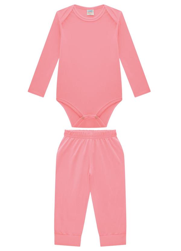 Marlan - Conjunto Body e Calça Térmica Unissex Rosa 1
