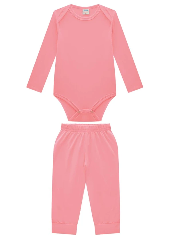 Marlan - Conjunto Body e Calça Térmica Unissex Rosa