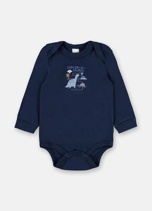 Up Baby - Conjunto Body Manga Longa Azul - UP BABY