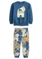 Malwee Kids - Conjunto Dino em Moletom Flanelado Verde - variação: Azul