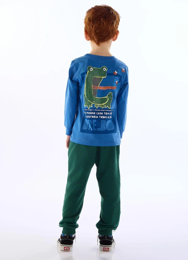 Três e Já - Conjunto Brejo Camiseta Calça Azul 2