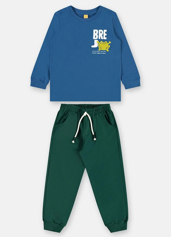 Três e Já - Conjunto Brejo Camiseta Calça Azul 3