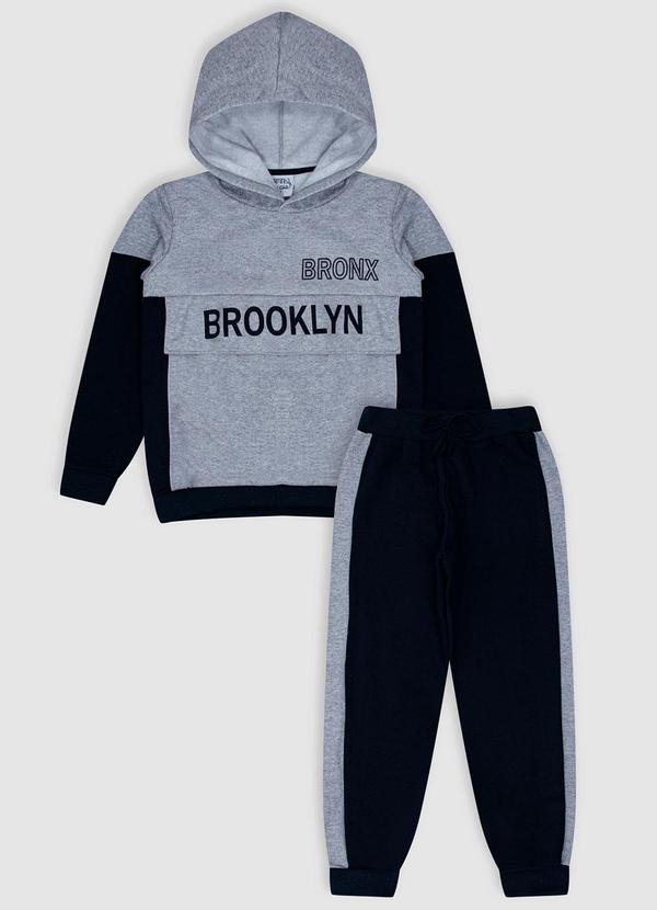 Turminha - Conjunto Brooklyn e Calça Menino Cinza