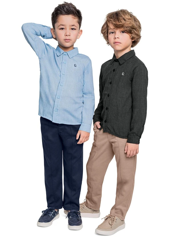 Quimby - Conjunto Camisa e Calça Menino Azul 2