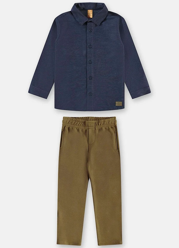 Up Baby - Conjunto Camisa e Calça Menino Azul 2