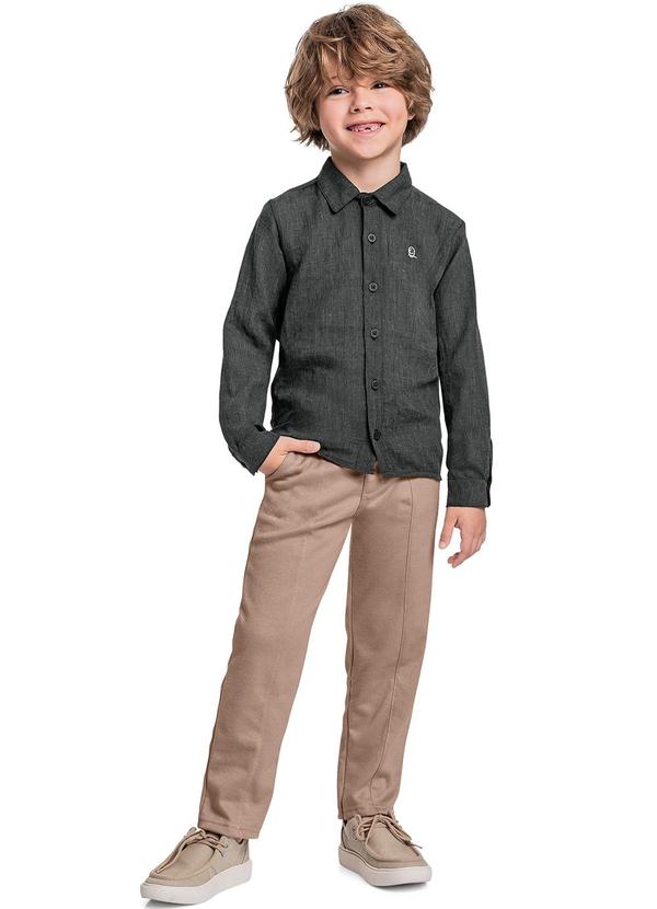 Quimby - Conjunto Camisa e Calça Menino Preto