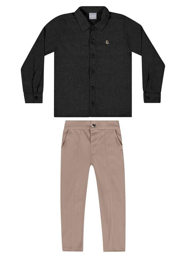 Quimby - Conjunto Camisa e Calça Menino Preto 3