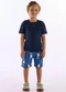 Up Baby - Conjunto Camiseta Bermuda Pinguim Azul - variação:  