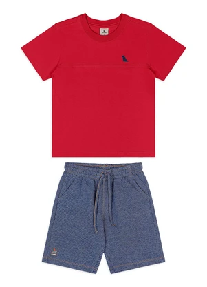 Quimby - Conjunto Camiseta Bermuda Vermelho - QUIMBY