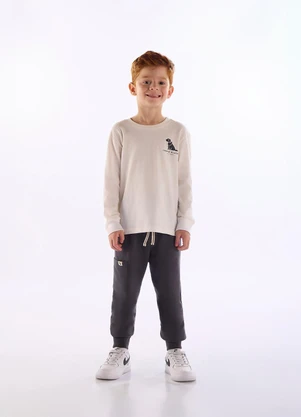 Quimby - Conjunto Camiseta Calça Cargo Branco - QUIMBY