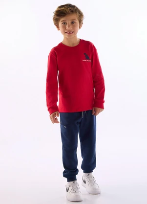 Quimby - Conjunto Camiseta Calça Cargo Vermelho - QUIMBY