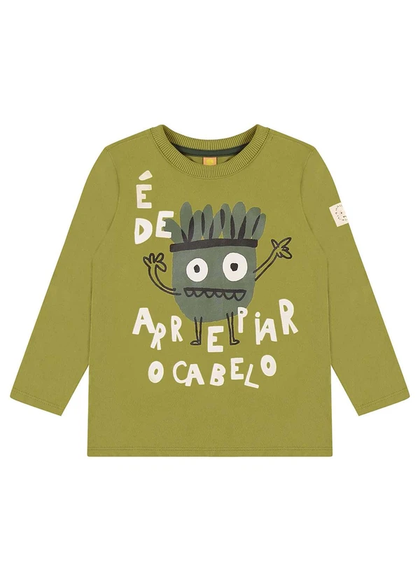 Três e Já - Conjunto Camiseta, Calça e Camisa Verde 6