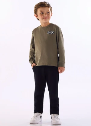 Quimby - Conjunto Camiseta Calça Gorgurão Verde - QUIMBY