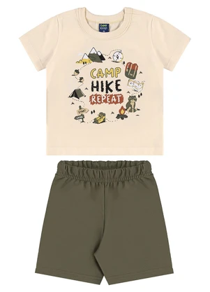 Bee Loop - Conjunto Camiseta Camp & Hike Bege - BEE LOOP