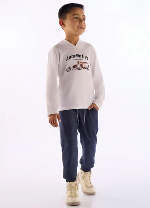 Quimby - Conjunto Camiseta Capuz Calça Branco - QUIMBY