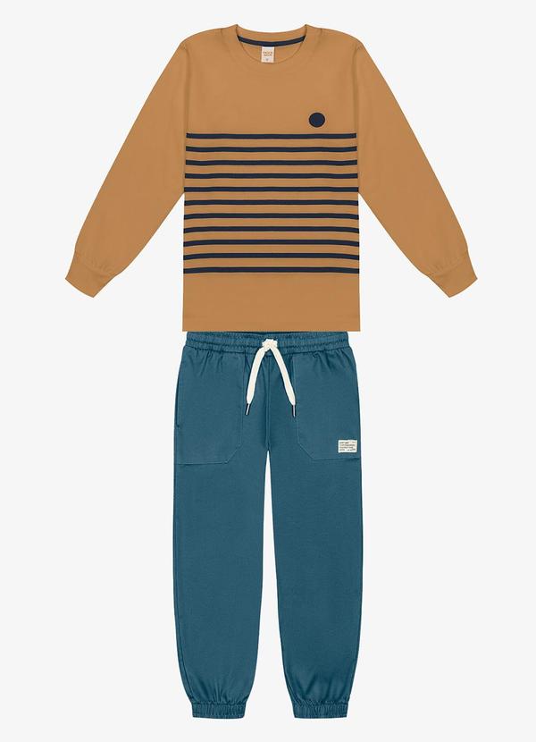 Trick Nick - Conjunto Camiseta com Bermuda e Calça Marrom