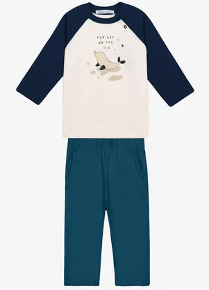 Trick Nick - Conjunto Camiseta com Calça Azul - TRICK NICK