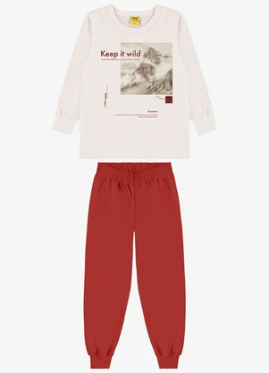 Rovi Kids - Conjunto Camiseta com Calça Bege - ROVI KIDS