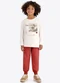 Rovi Kids - Conjunto Camiseta com Calça Bege - variação: Bege