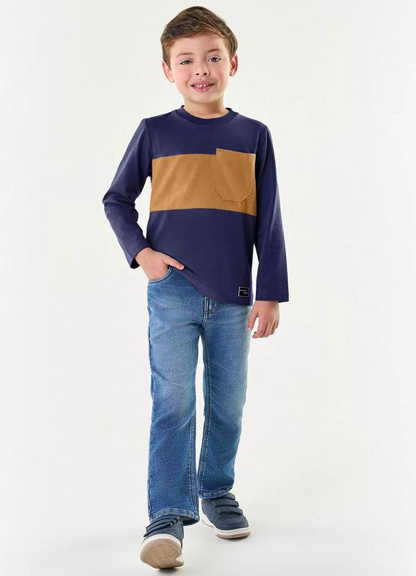 Trick Nick - Conjunto Camiseta com Calça Jeans Azul