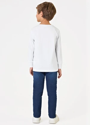 Trick Nick - Conjunto Camiseta com Calça Jeans Branco - TRICK NICK