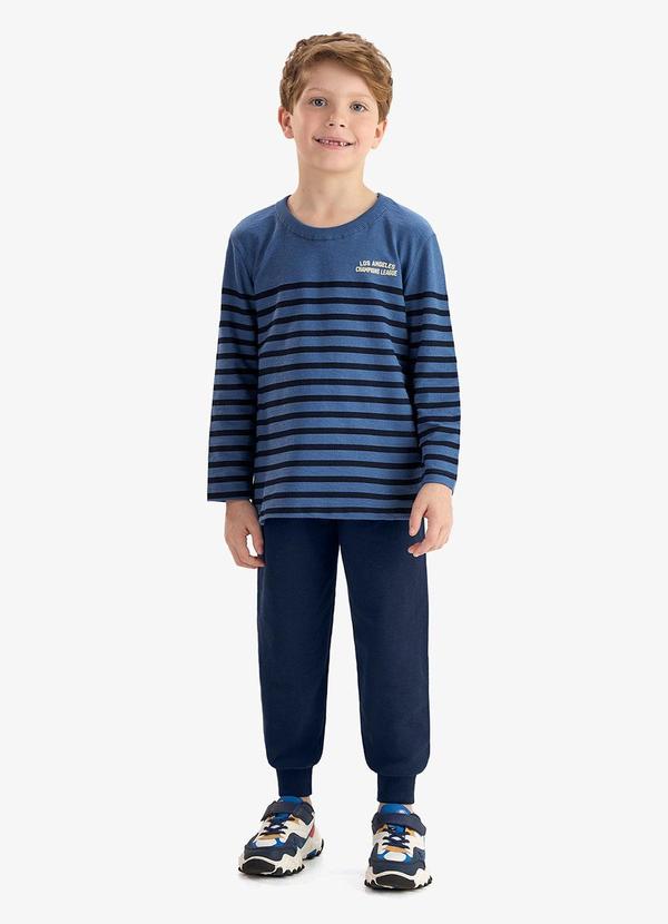Rovi Kids - Conjunto Camiseta com Calça Malhão Fruit Azul