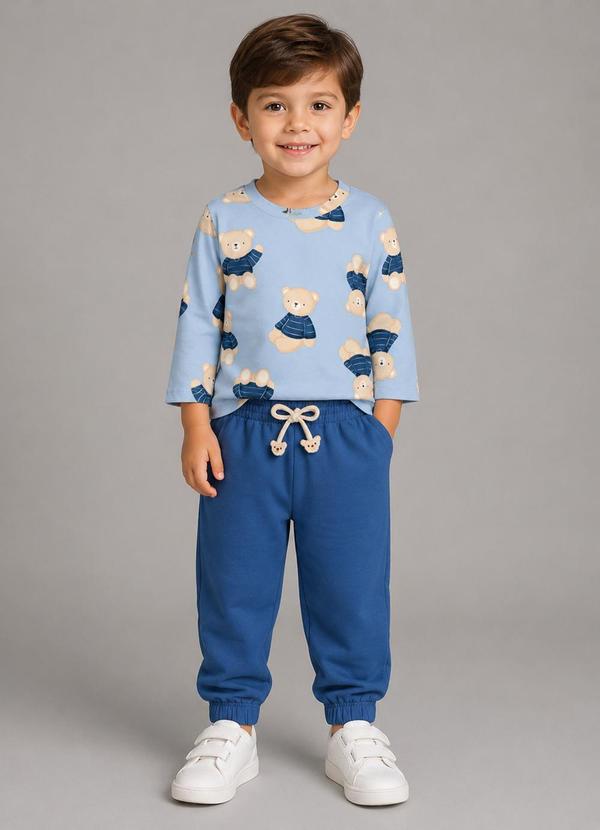 Trick Nick - Conjunto Camiseta com Calça Masculino Azul