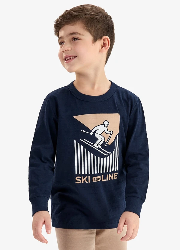 Rovi Kids - Conjunto Camiseta com Calça Meia Malha Azul 4