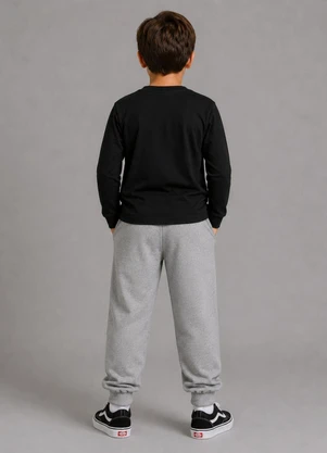 Rovi Kids - Conjunto Camiseta com Calça Preto - ROVI KIDS