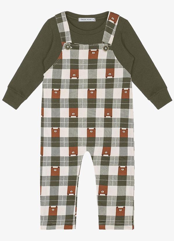 Trick Nick - Conjunto Camiseta com Jardineira Verde
