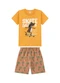 Marlan - Conjunto Camiseta e Bermuda em Moletinho Amarelo - variação: Amarelo