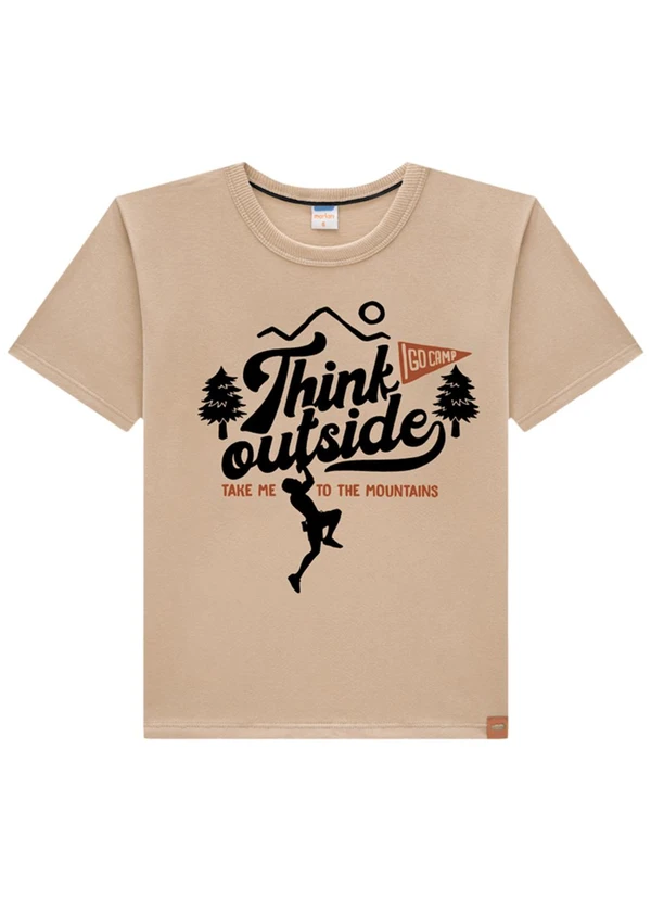 Marlan - Conjunto Camiseta e Bermuda em Moletinho Marrom 2