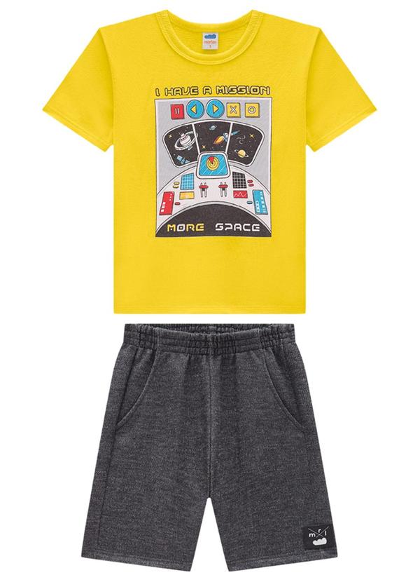 Marlan - Conjunto Camiseta e Bermuda More Space Amarelo