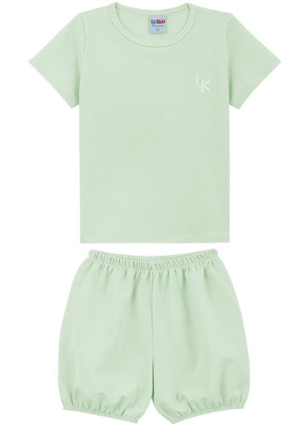 Lik Kids - Conjunto Camiseta e Bombachinha em Cotton Verde