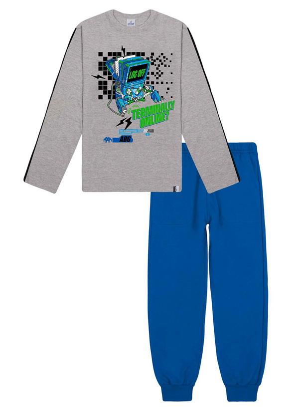 Abrange - Conjunto Camiseta e Calça Cinza