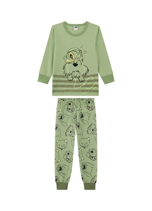 Marlan - Conjunto Camiseta e Calça em Moletinho Verde - MARLAN