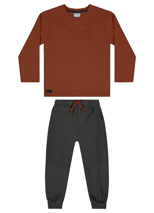 Quimby - Conjunto Camiseta e Calça Marrom